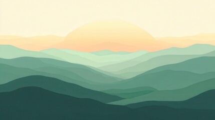 Obraz premium Stunning Mountain Sunrise: A Breathtaking Landscape Painting