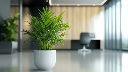 Modern Office Plant: A Serene Indoor Greenery