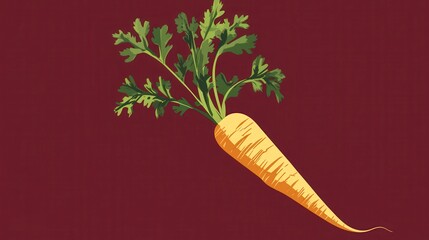 A Striking Illustration of a Carrot with Vibrant Color
