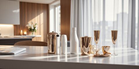 Silver & Champagne Elegance - A sophisticated gradient of silver fading into champagne tones, ideal for upscale holiday ads, corporate