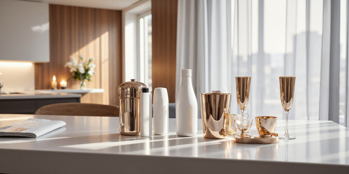 Silver & Champagne Elegance - A sophisticated gradient of silver fading into champagne tones, ideal for upscale holiday ads, corporate