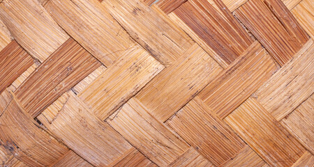 Traditional Woven Bamboo Texture Background