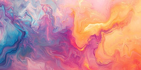 Fototapeta premium Abstract Swirling Paint Background with Vibrant Colors and Marble Texture