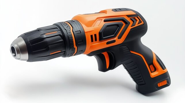 Powerful cordless drill in action workshop setting product showcase indoor environment close-up view diy concept