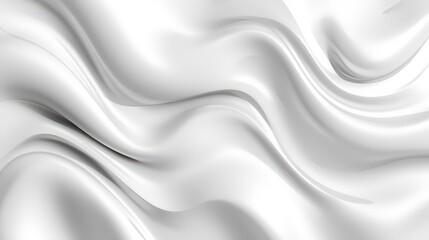 Obraz premium Stunning Abstract White Flowing Curves Design. A Modern and Elegant Abstract Art Piece