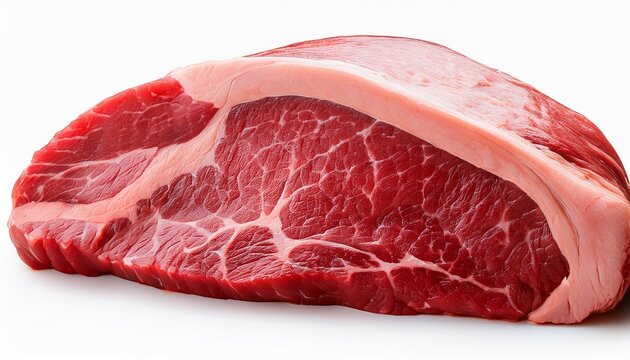 fatia de carne bovina crua isolado em fundo transparente picanha bovina fatiada
