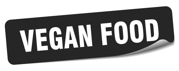 vegan food sticker. vegan food label