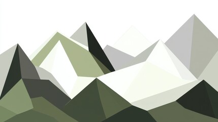 Abstract Geometric Mountain Range - A Stunning Triangular Landscape Design