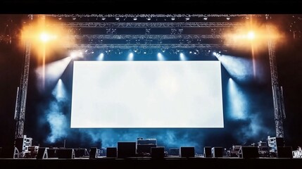 blank billboard on stage
