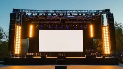 blank billboard on stage