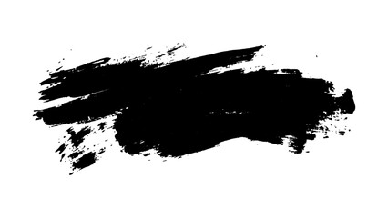 Vector black stroke of paint isolated on white background. A black and white brush stroke on a white background. 