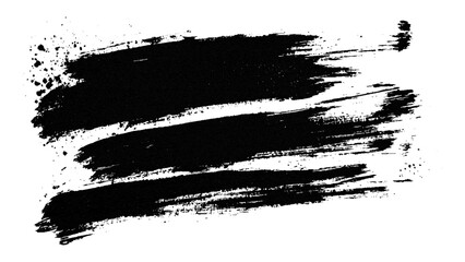 Vector black stroke of paint isolated on white background. A black and white brush stroke on a white background. 