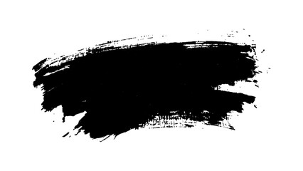 Vector black stroke of paint isolated on white background. A black and white brush stroke on a white background. 
