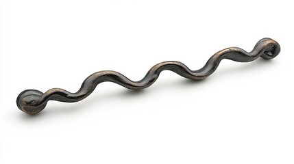 Obraz premium Unique iron twisted hook craftsmanship showcase indoor product photography minimalist style artisanal design