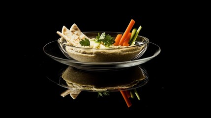 Scrumptious Hummus and Vegetables Display: A Mediterranean Delight