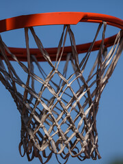 basketball hoop and blue sky © enginakyurt