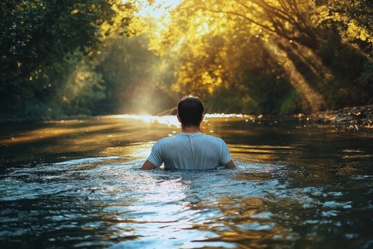 A powerful illustration of faith and community in a natural setting.