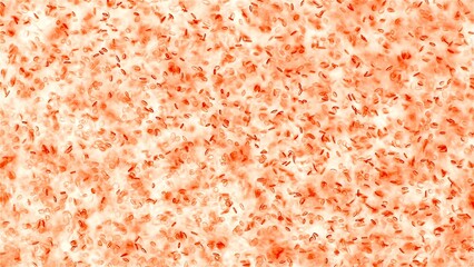 Human blood under a microscope. You can see erythrocytes - red blood cells. The red color is given...