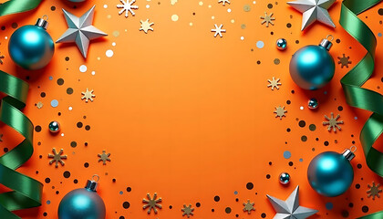 Fototapeta premium christmas background with baubles