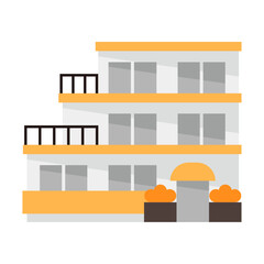 シンプルなマンションのアイコン