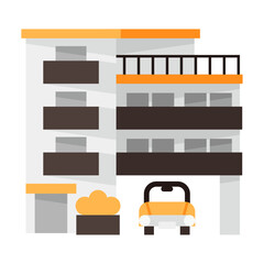 シンプルなマンションのアイコン