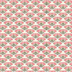 Floral fabric in pink and light pink, swaddle, nature, forest, leaves, green, background