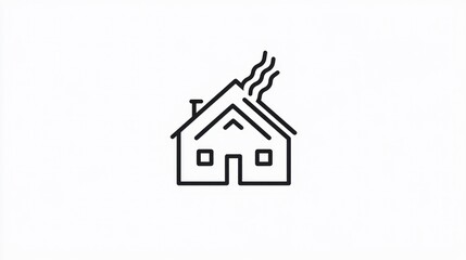 Simple House Outline, Minimalist Home Icon, Suitable for Website, App, or Print