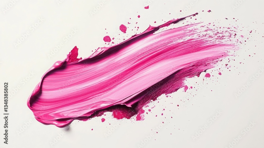 Poster abstract pink paint swirl artistic expression bold color swatch makeup texture background design ele