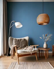interior of living room with lamp