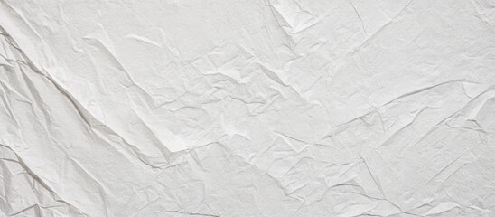Crumpled white paper background with realistic texture, detailed folds, creases, and wrinkles,...