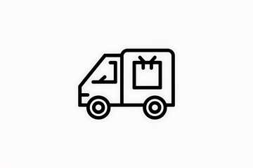 Fototapeta premium Delivery Truck Icon: A Simple Vector Illustration