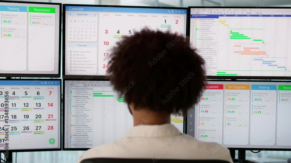 Poster Kanban Project Management Software On Computer