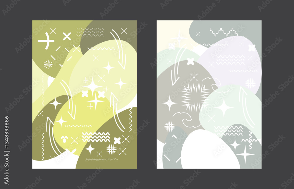 Poster abstract colorful pattern background design, element background design, gradient color background de
