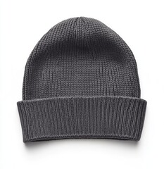 Gray knitted beanie