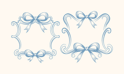 Modern seamless vector-style illustration decorative frames with a vintage aesthetic, easily editable.