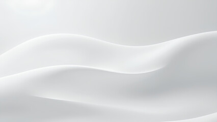 Soft white fabric waves create serene and calming atmosphere, perfect for backgrounds or textures in design projects. gentle curves and smooth surface evoke sense of tranquility and elegance