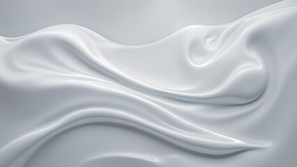 smooth, flowing texture of white fabric creates elegant and serene atmosphere, showcasing soft curves and gentle waves that evoke sense of calm and sophistication