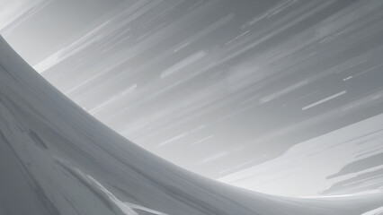 sweeping landscape of abstract curves and lines, showcasing dynamic interplay of light and shadow in monochromatic palette. scene evokes sense of movement and tranquility, inviting contemplation