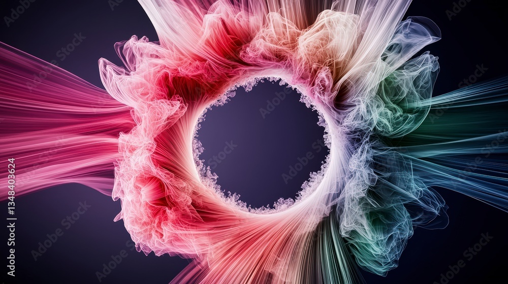 Poster abstract swirling color vortex ai art high resolution background