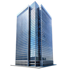 Obraz premium modern office building isolated on transparent white background, clipping path