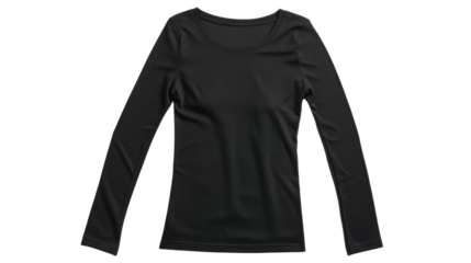 Simple black long-sleeved t-shirt, perfect for showcasing designs and logos