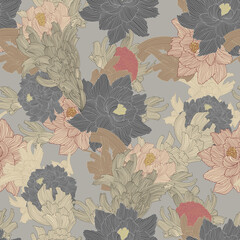 Traditional Asian paisley pattern design Abstract marbling art patterns Textile Design	