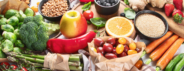 Healthy vegan food concept.