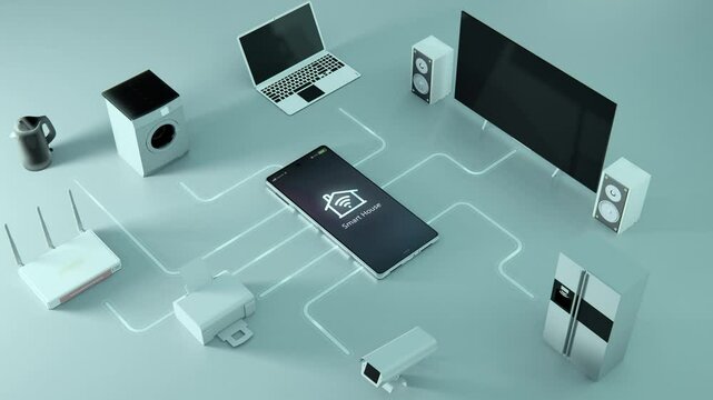 Schematic diagram of a modern Smart Home system