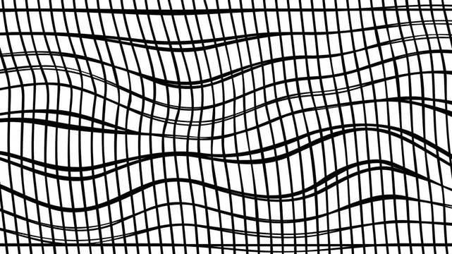A wavy or distorted grid moves horizontally.