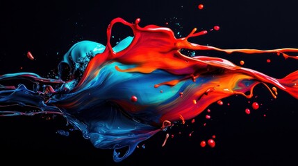 Vibrant Paint Splash 8k Desktop Wallpaper with Bold Color Mix
