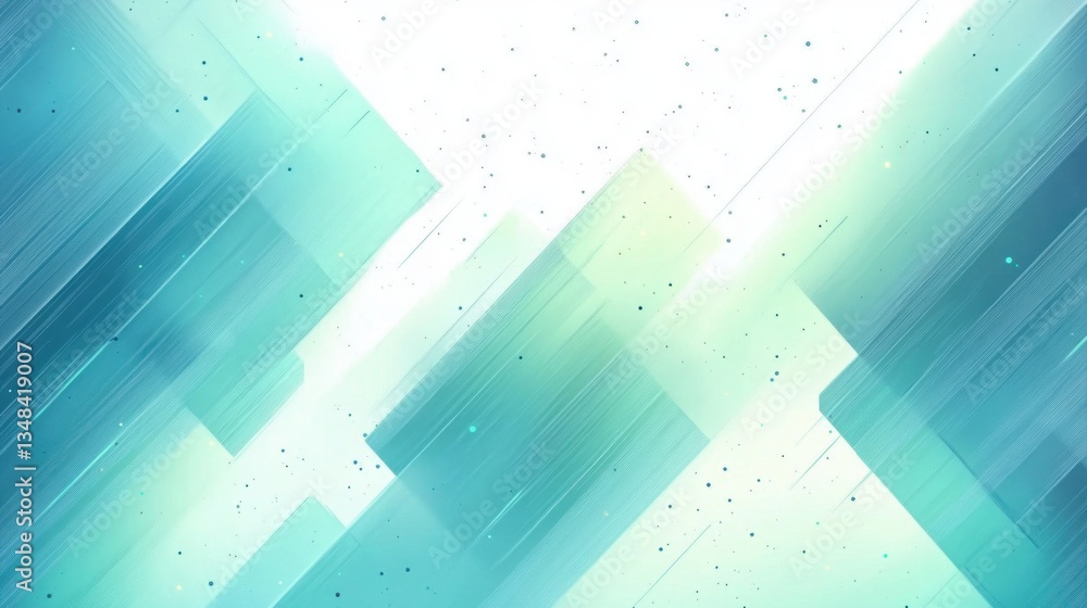 Poster neon gradient digital background with blue and green geometric shapes and patterns