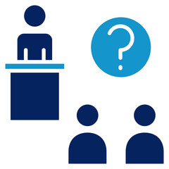Interview  Icon Element For Design