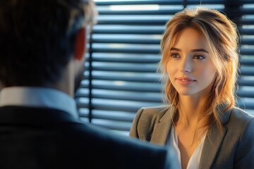 Fototapeta premium Office Job Interview Scene