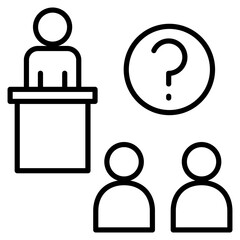 Interview  Icon Element For Design